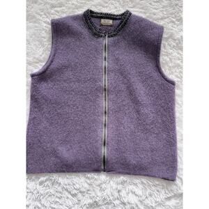 Tenth Mountain Icelandic Mohair/ Wool Blend Purple Zip Vest. Beautiful, Warm